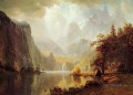 En las montañas Albert Bierstadt Paisajes río
